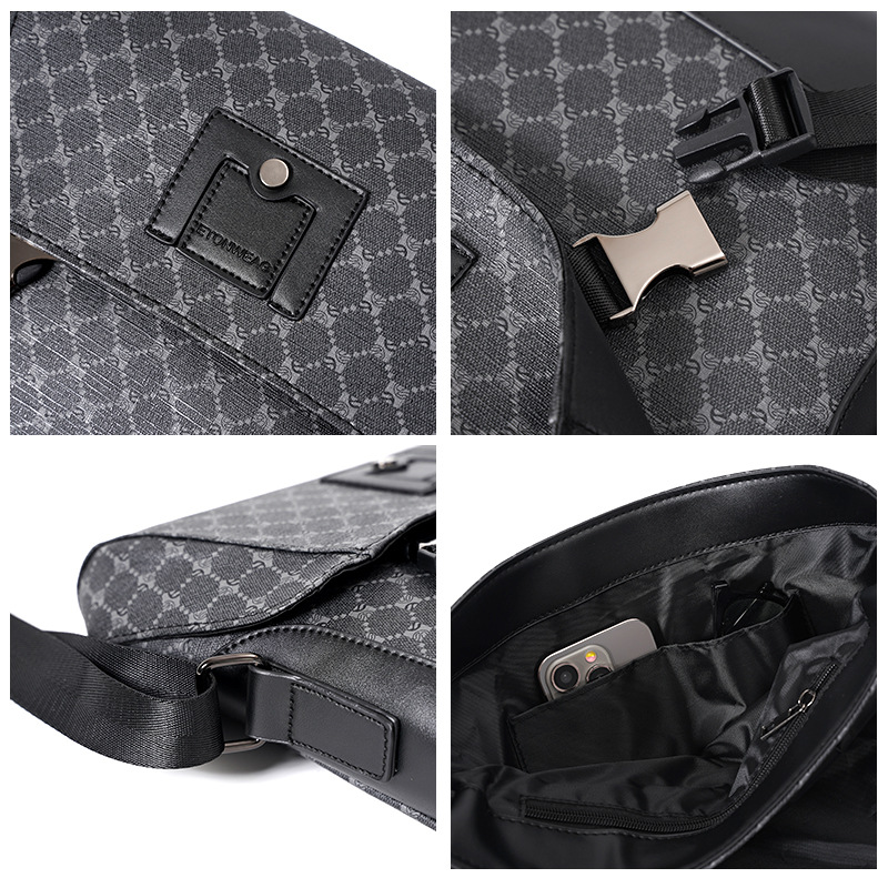 Large Capacity Tide Brand High Quality Men's Commuter Single Shoulder Crossbody Bag