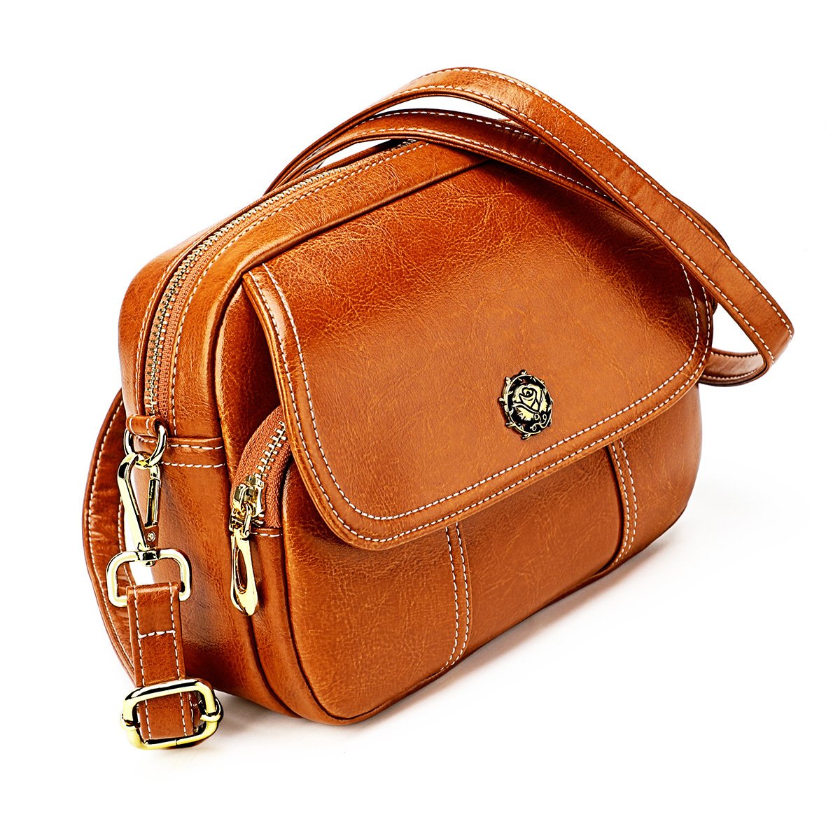 Leather Women's Bag Fashion Trend Korean Version Of Joker Horizontal Cross Shoulder Bag Women's Cowhide Women's Bag