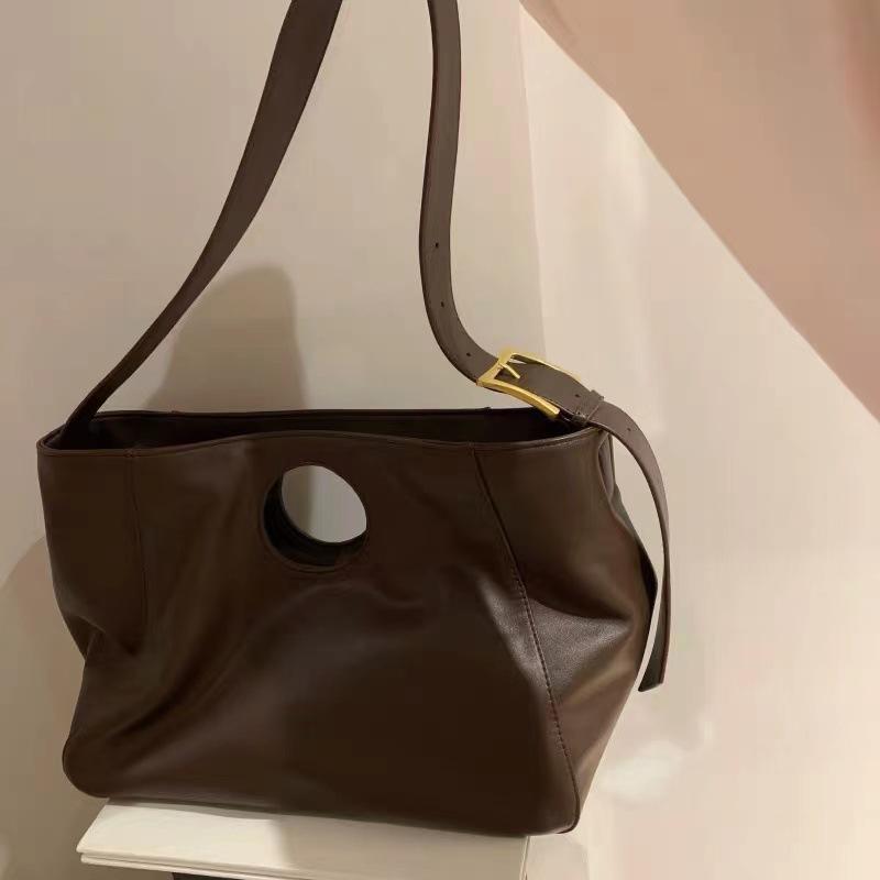 Suede Armpit Bag Women's Handbag Simple Baguette Retro Shoulder Messenger Bag