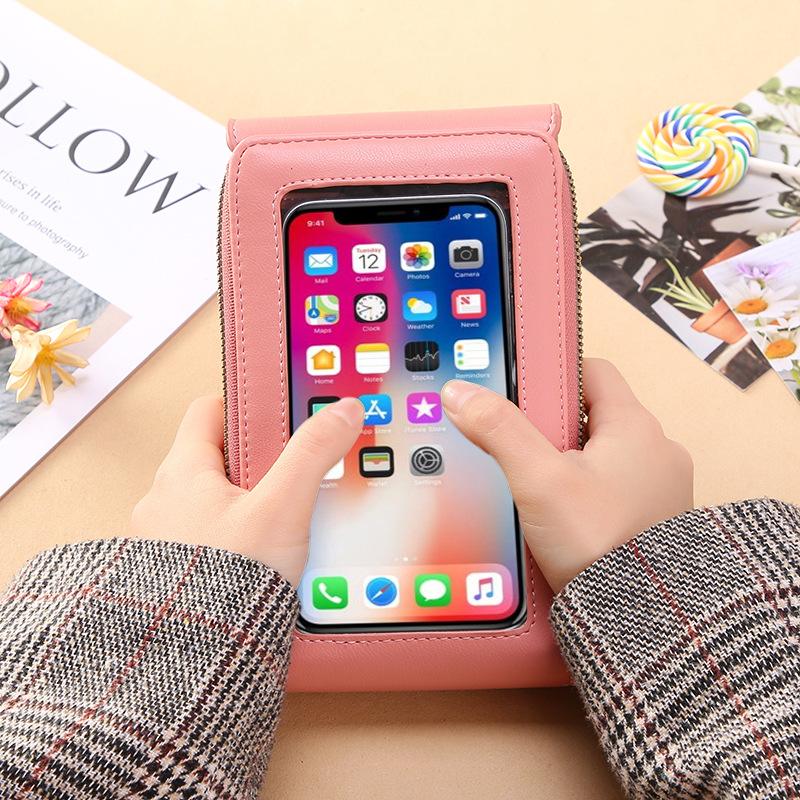 Touch screen phone bag female