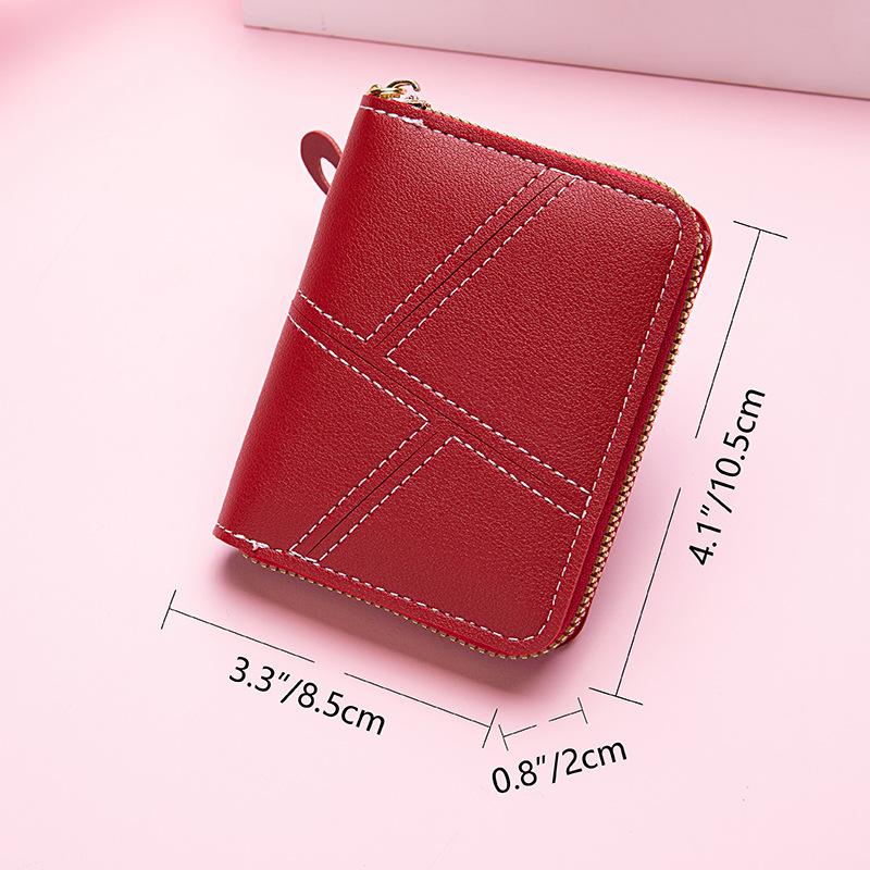 Women's Small Wallet Short Zipper Folding Women's Wallet Simple Fashion Purse