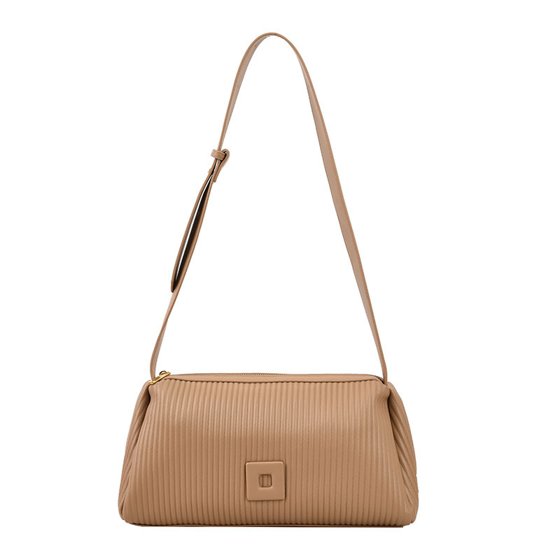 2023 New Fashion Joker Stripe Pleated Single Shoulder Crossbody Bag