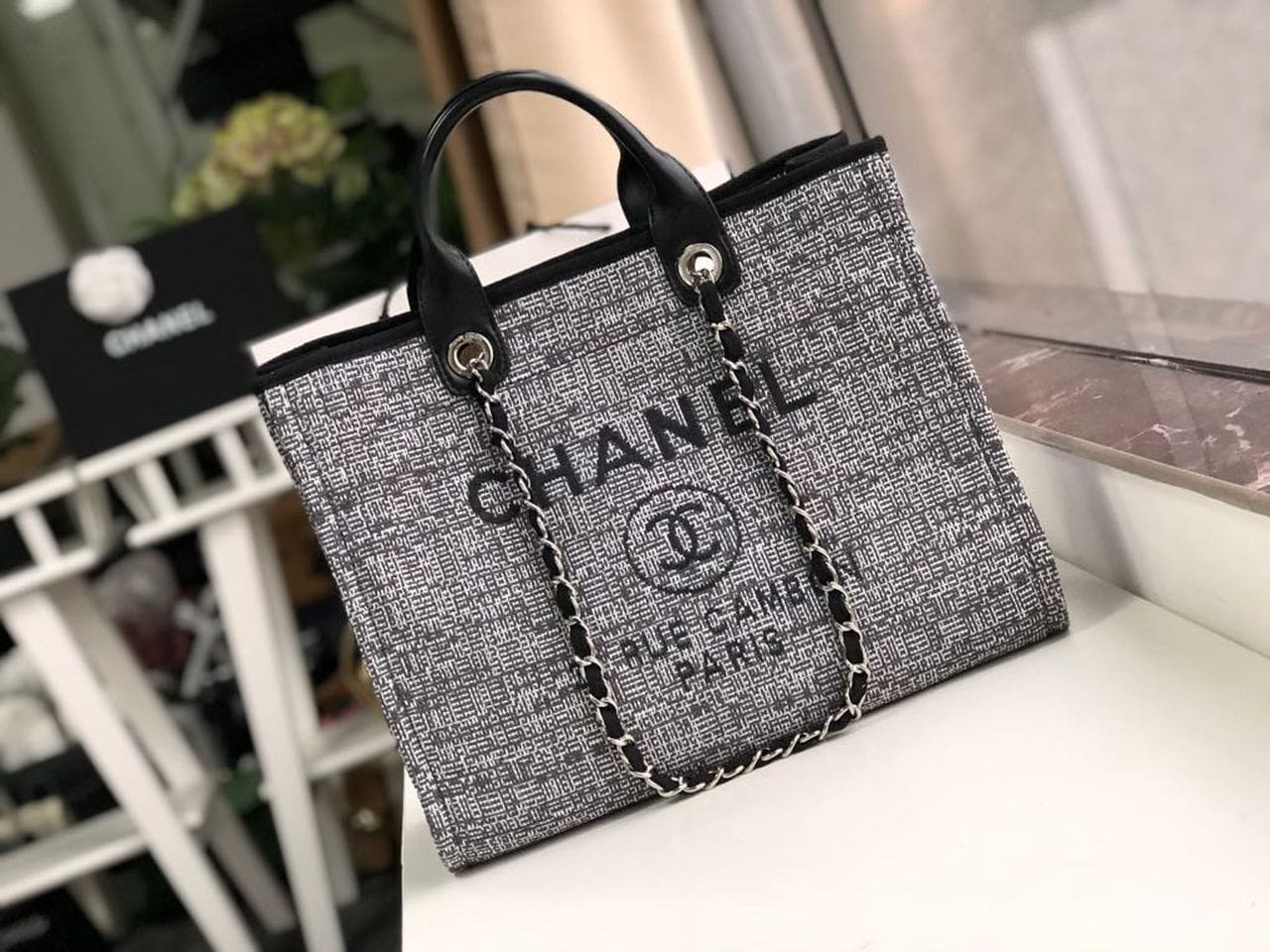 Chanel Deauville Tote Raffia Canvas Bag - SILKROAD