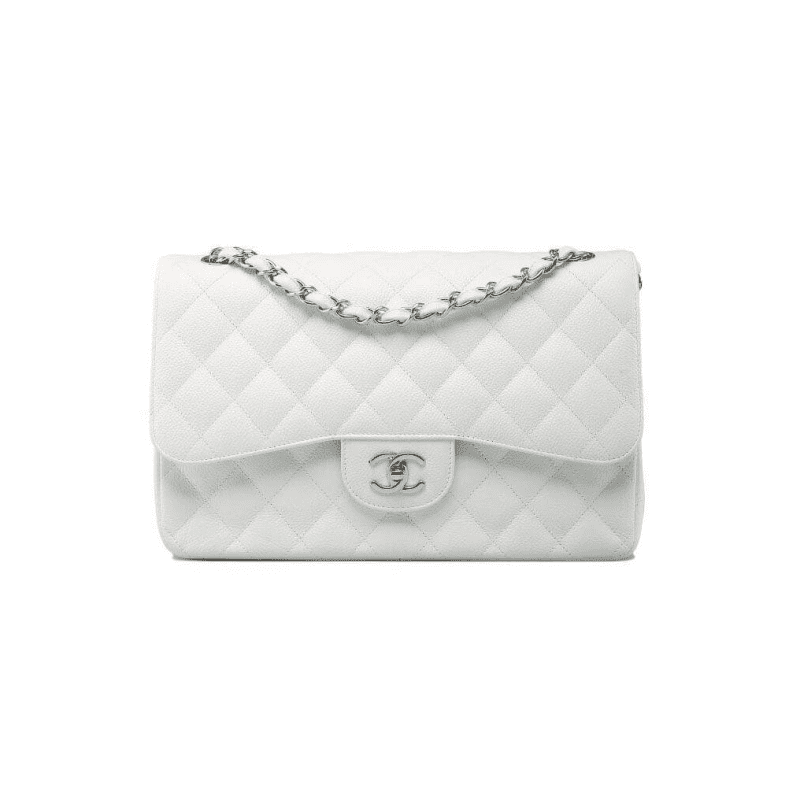 CHANEL Classic Flap Handbag SILVER METAL - SILKROAD