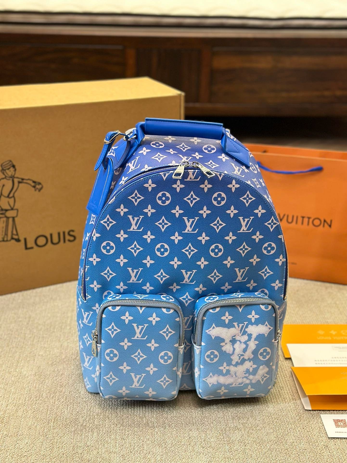 Louis Vuitton Backpack Multipocket Clouds Monogram Blue M45441 - SILKROAD