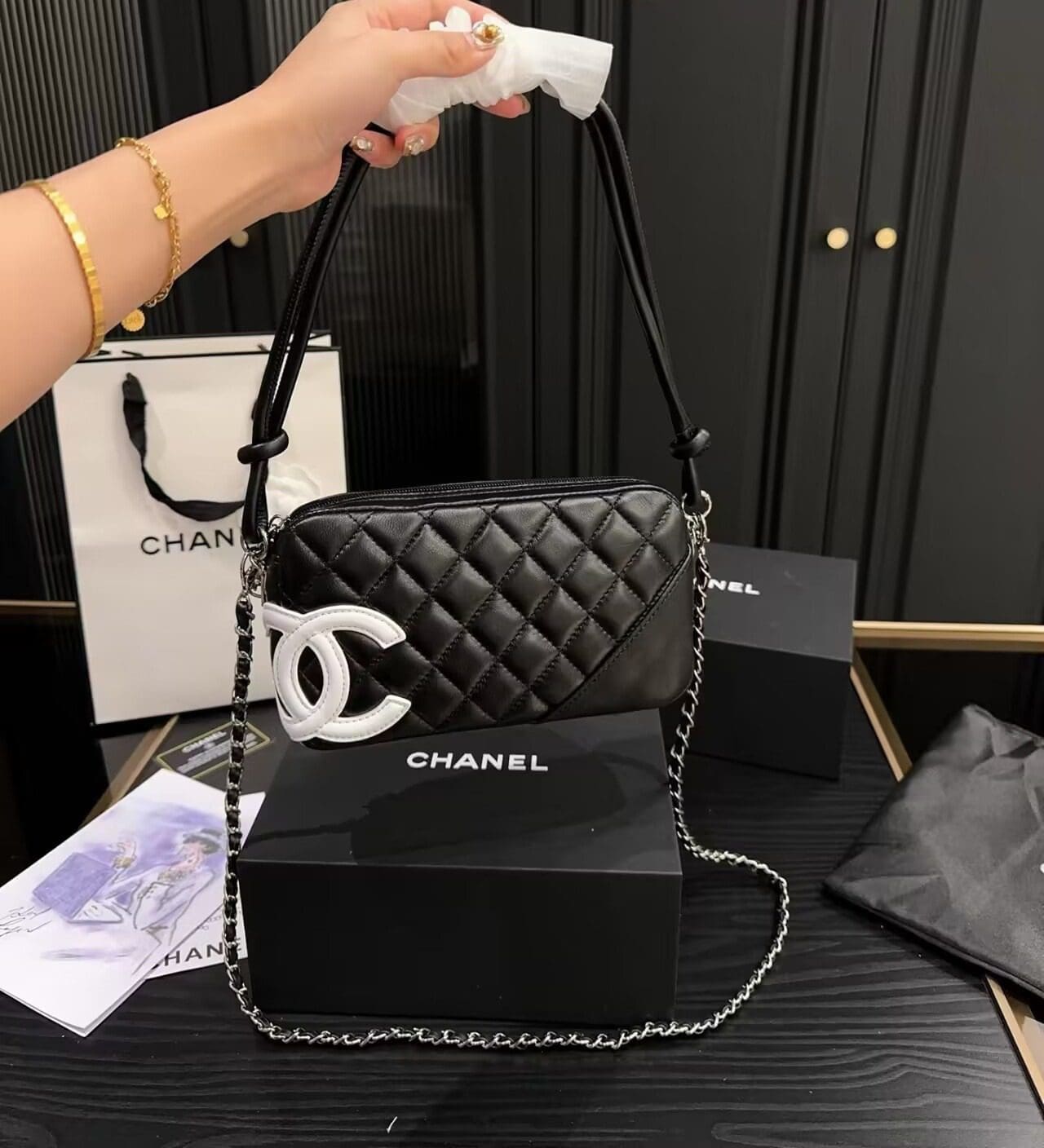 Chanel Cambon Leather Handbag - SILKROAD