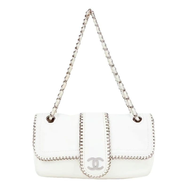 CHANEL Lambskin Mini Madison Flap White - SILKROAD
