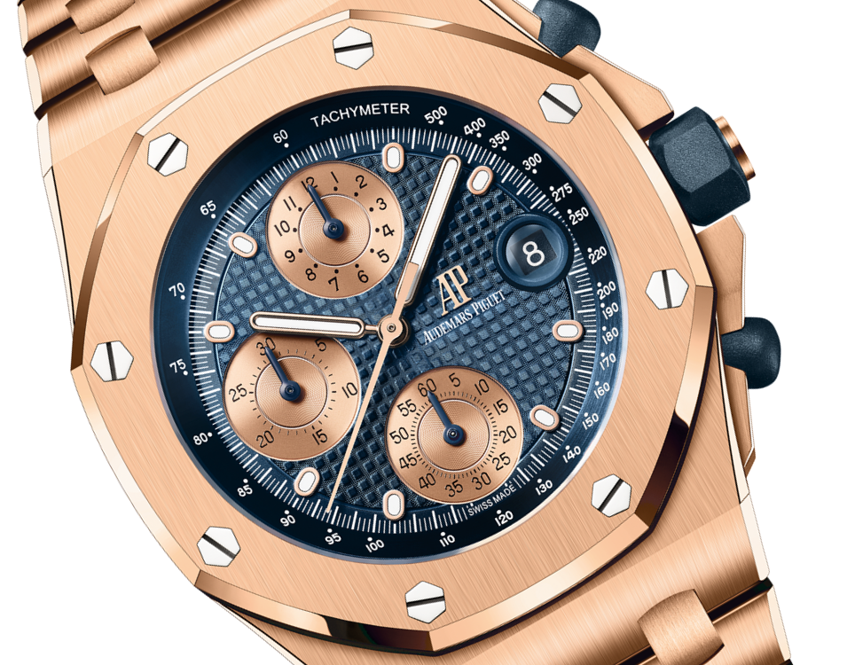 OFFSHORE Pink Gold Blue Dial CHRONOGRAPH 42mm - SILKROAD