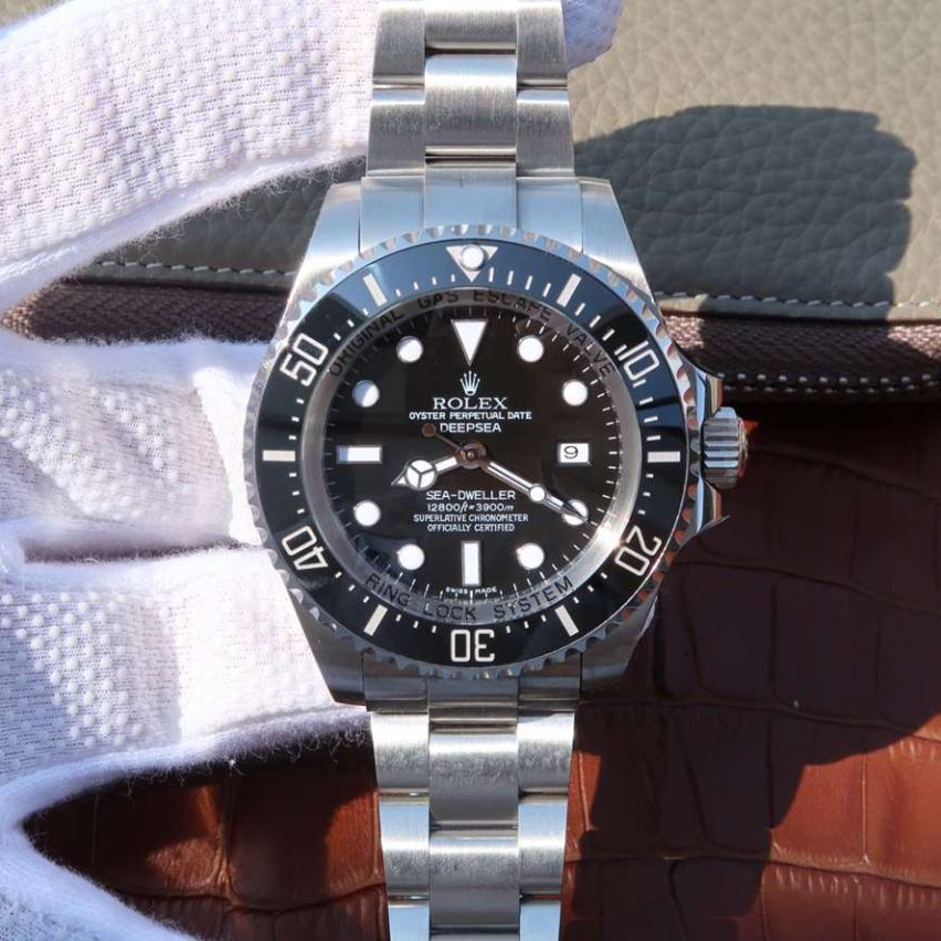Deepsea Black Dial Oyster Steel 44mm - SILKROAD
