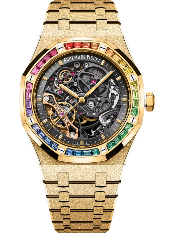 Royal Oak Frosted Gold Double Balance Wheel Openworked 41mm - SILKROAD