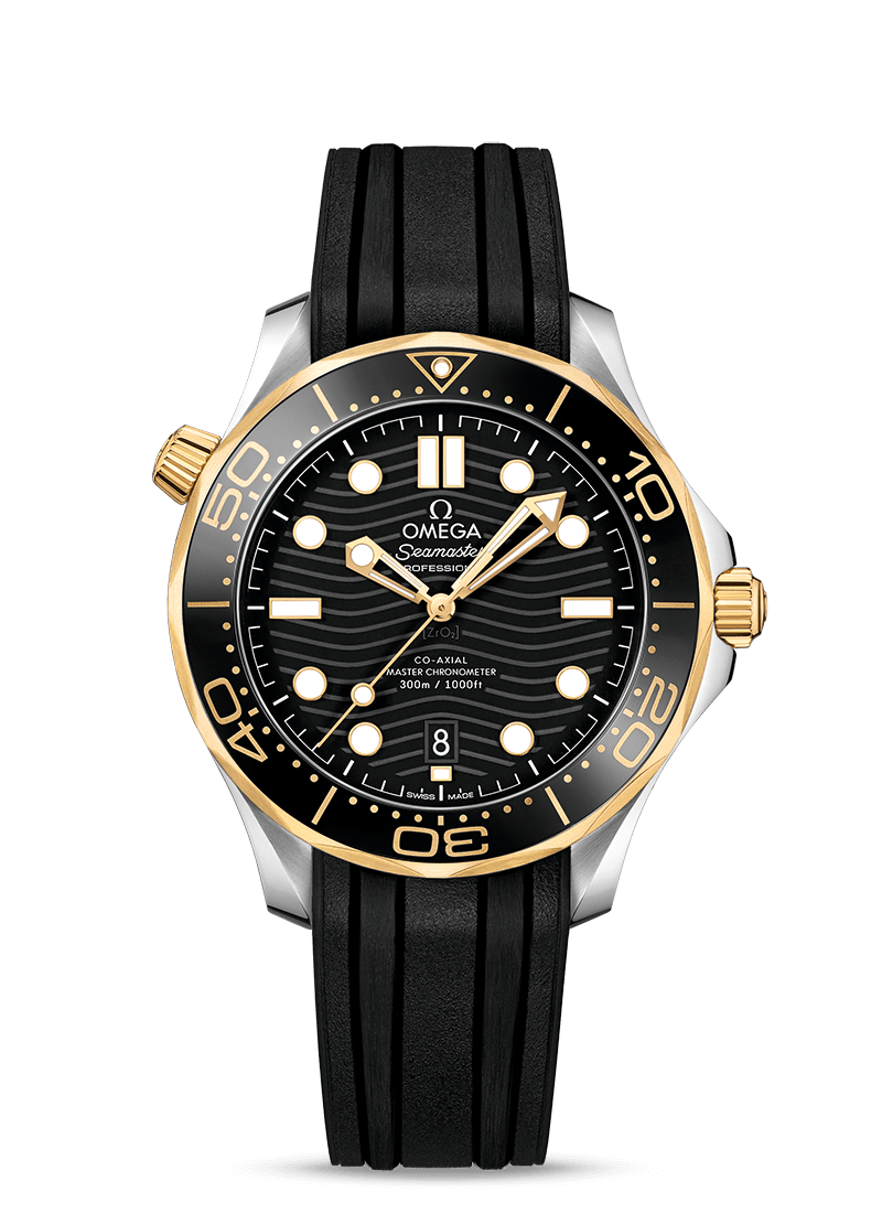 Seamaster Diver 300m Black yellow gold 42mm - SILKROAD