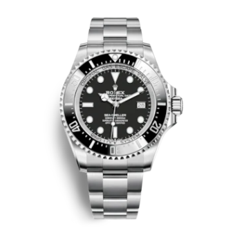 Deepsea Black Dial Oyster Steel 44mm - SILKROAD