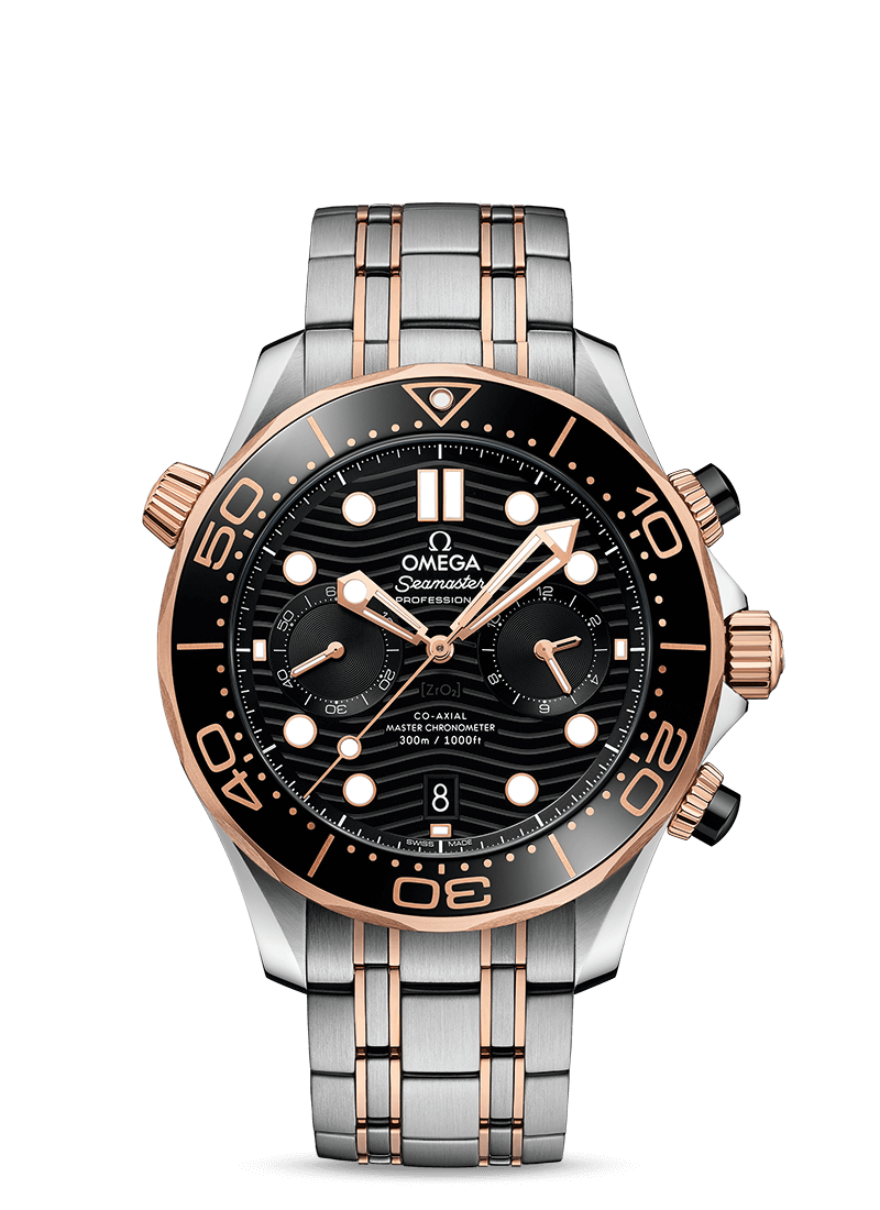 Seamaster Diver 300m CHRONOGRAPH Sedna™ Gold Black 44mm - SILKROAD