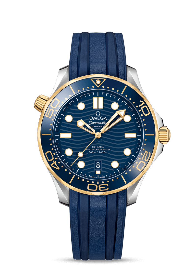 Seamaster Diver 300m Blue yellow gold 42mm - SILKROAD