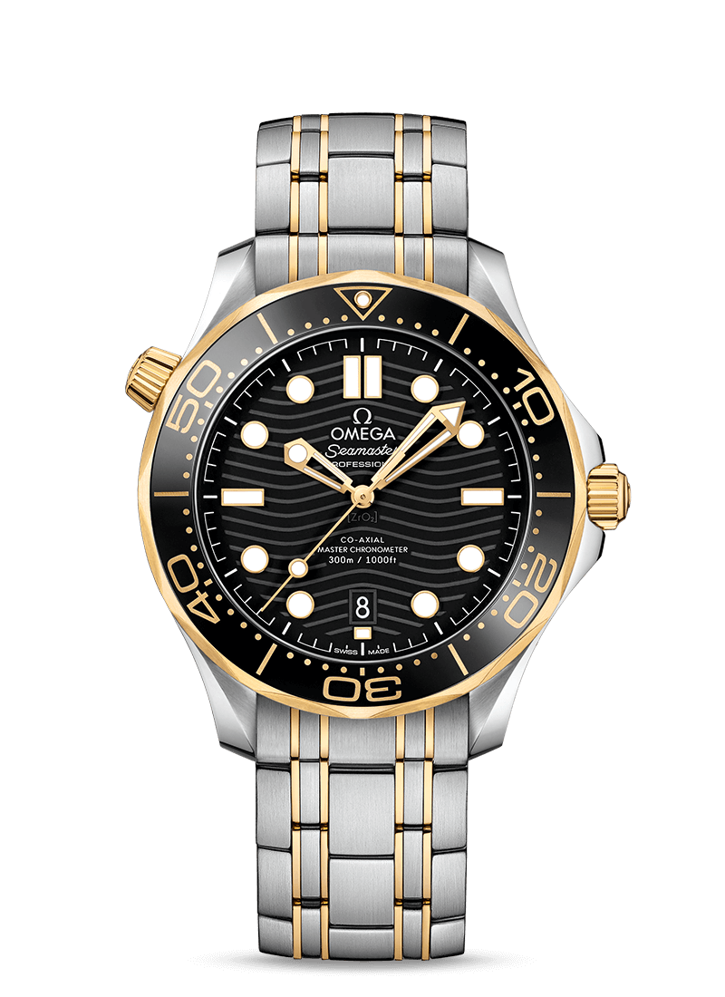 Seamaster Diver 300m Black yellow gold 42mm - SILKROAD