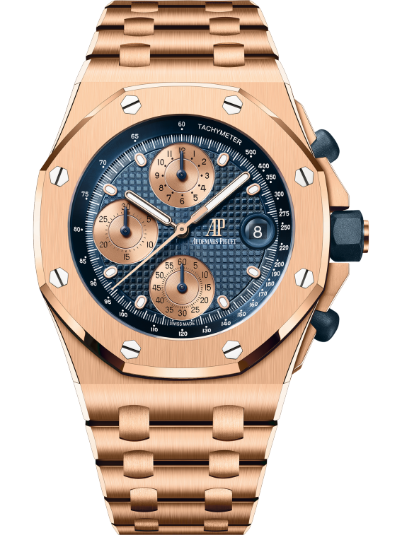 OFFSHORE Pink Gold Blue Dial CHRONOGRAPH 42mm - SILKROAD