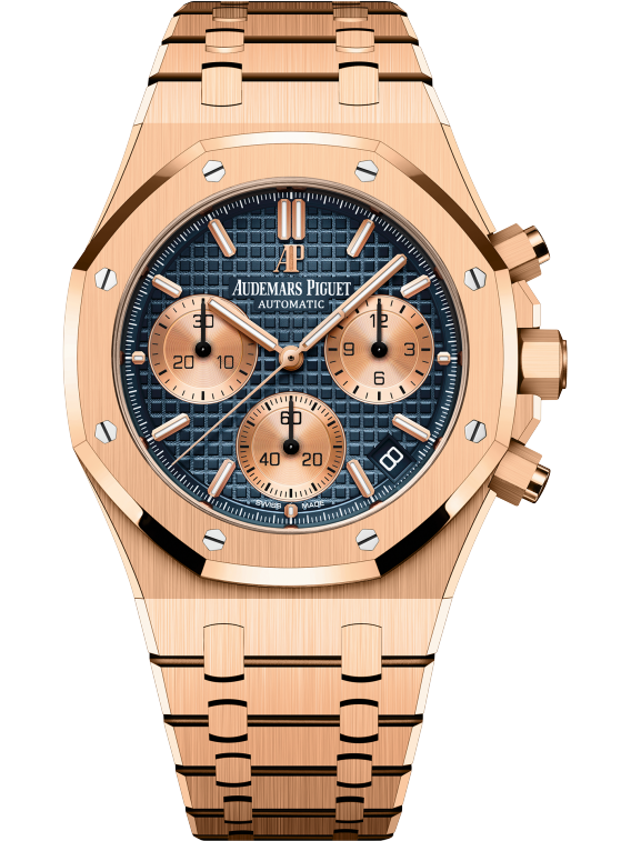 ROYAL OAK Pink Gold Blue Dial CHRONOGRAPH 41mm - SILKROAD