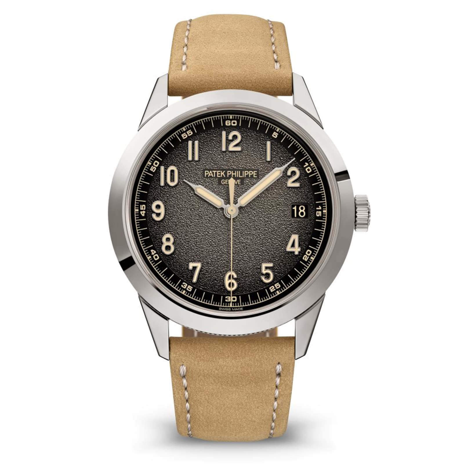 Patek Philippe Calatrava 5226G-001-Beige calfskin - SILKROAD