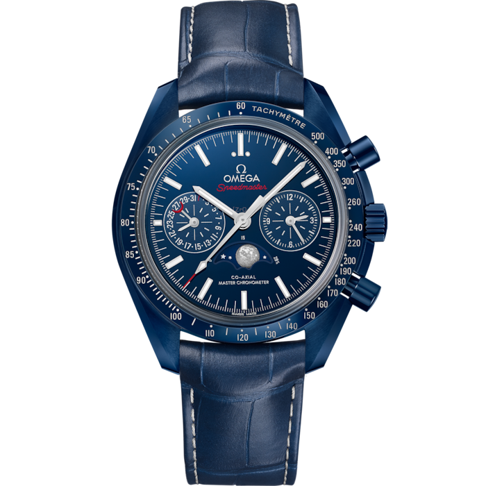 Speedmaster MoonPhase 44.25 mm blue watch - SILKROAD