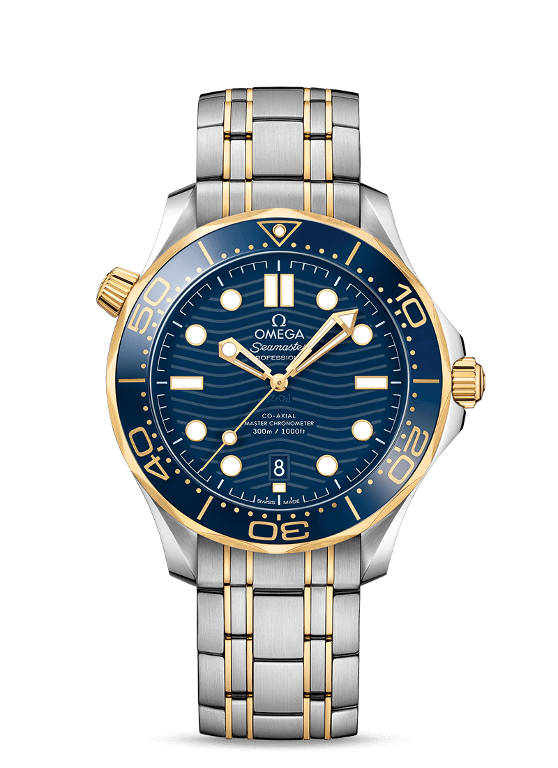 Seamaster Diver 300m Blue yellow gold 42mm - SILKROAD