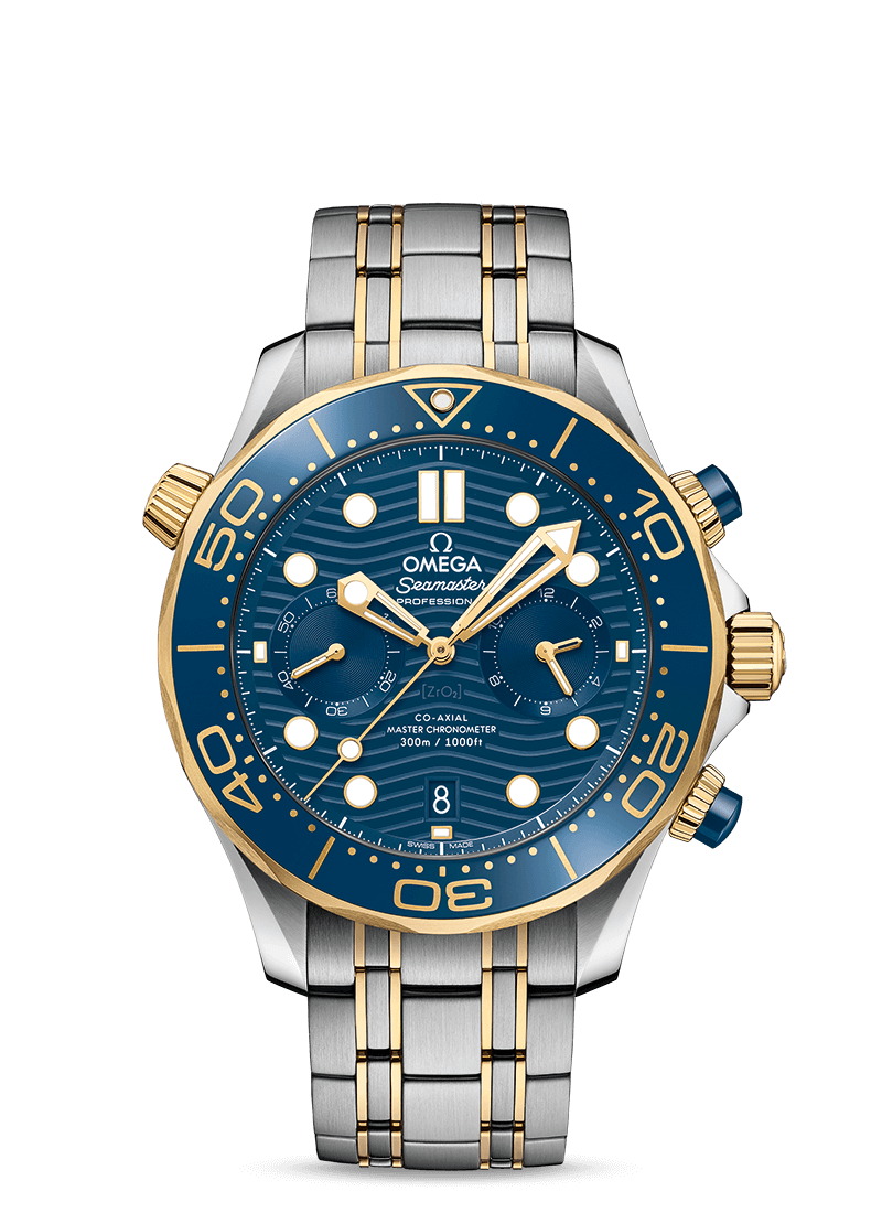 Seamaster Diver 300m CHRONOGRAPH yellow gold Blue 44mm - SILKROAD