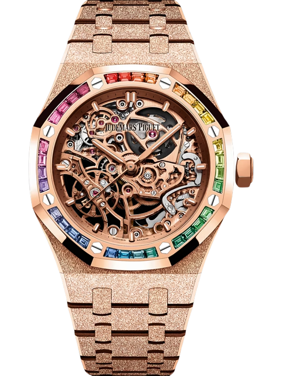 Royal Oak Frosted Gold Double Balance Wheel Openworked 37mm - SILKROAD