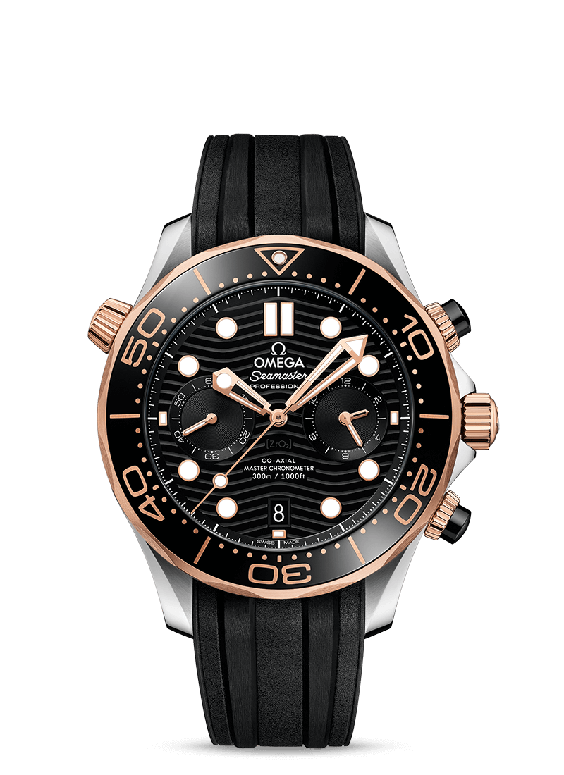 Seamaster Diver 300m CHRONOGRAPH Sedna™ Gold Black 44mm - SILKROAD