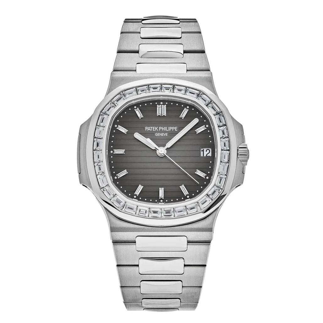 Nautilus 5711/110P-001 Platinum Grey Dial Diamond Bezel - SILKROAD