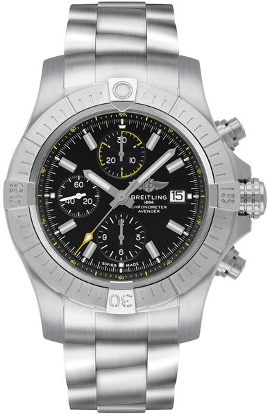 Avenger Black Dial Chronograph 45mm - SILKROAD