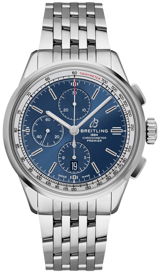 Premier Chronograph Blue Dial 42mm - SILKROAD