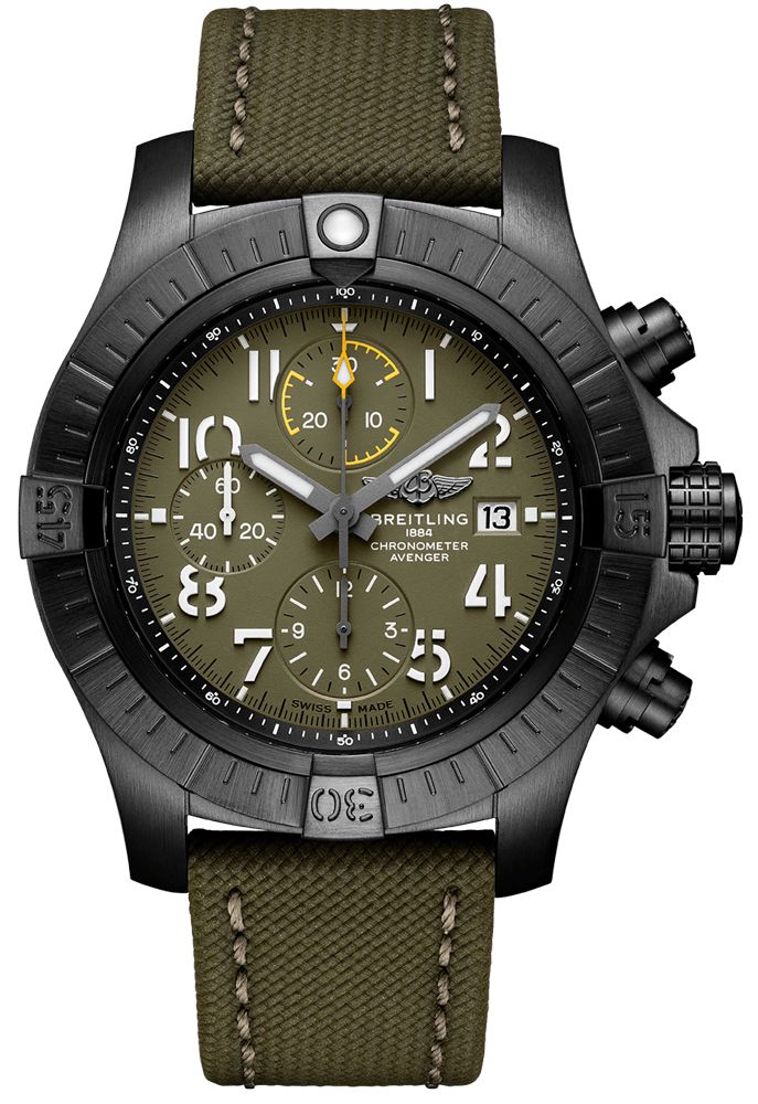 Avenger Chronograph Night Mission Green 45mm - SILKROAD
