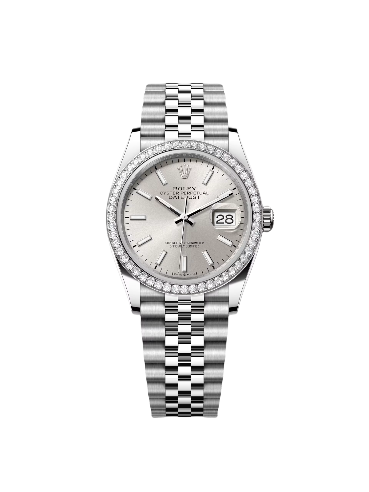 【Super Clone】RLX Datejust 36mm 126284 Silver Dial Watch - SILKROAD