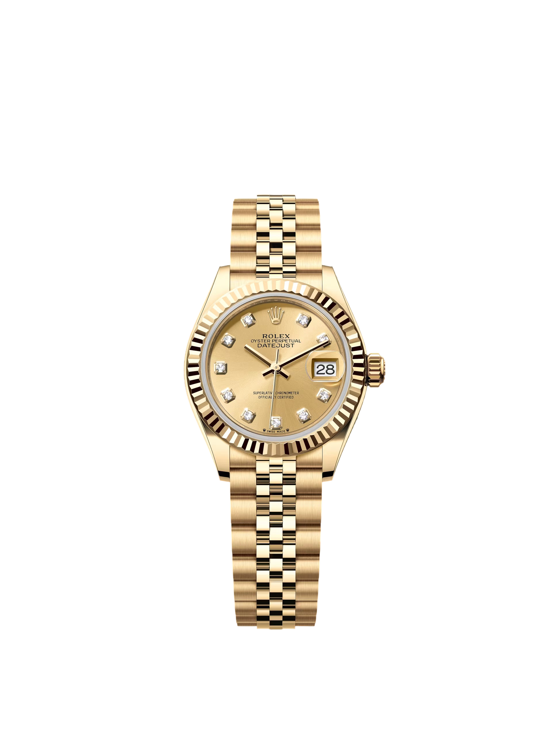 【Super Clone】RLX Lady-Datejust 28mm 279178 Champagne Diamonds Dial - SILKROAD
