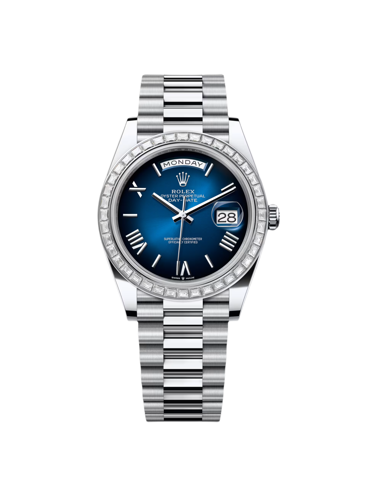 【Super Clone】RLX Day-Date 40mm 228396TBR-0042 Blue ombré Roman Dial - SILKROAD