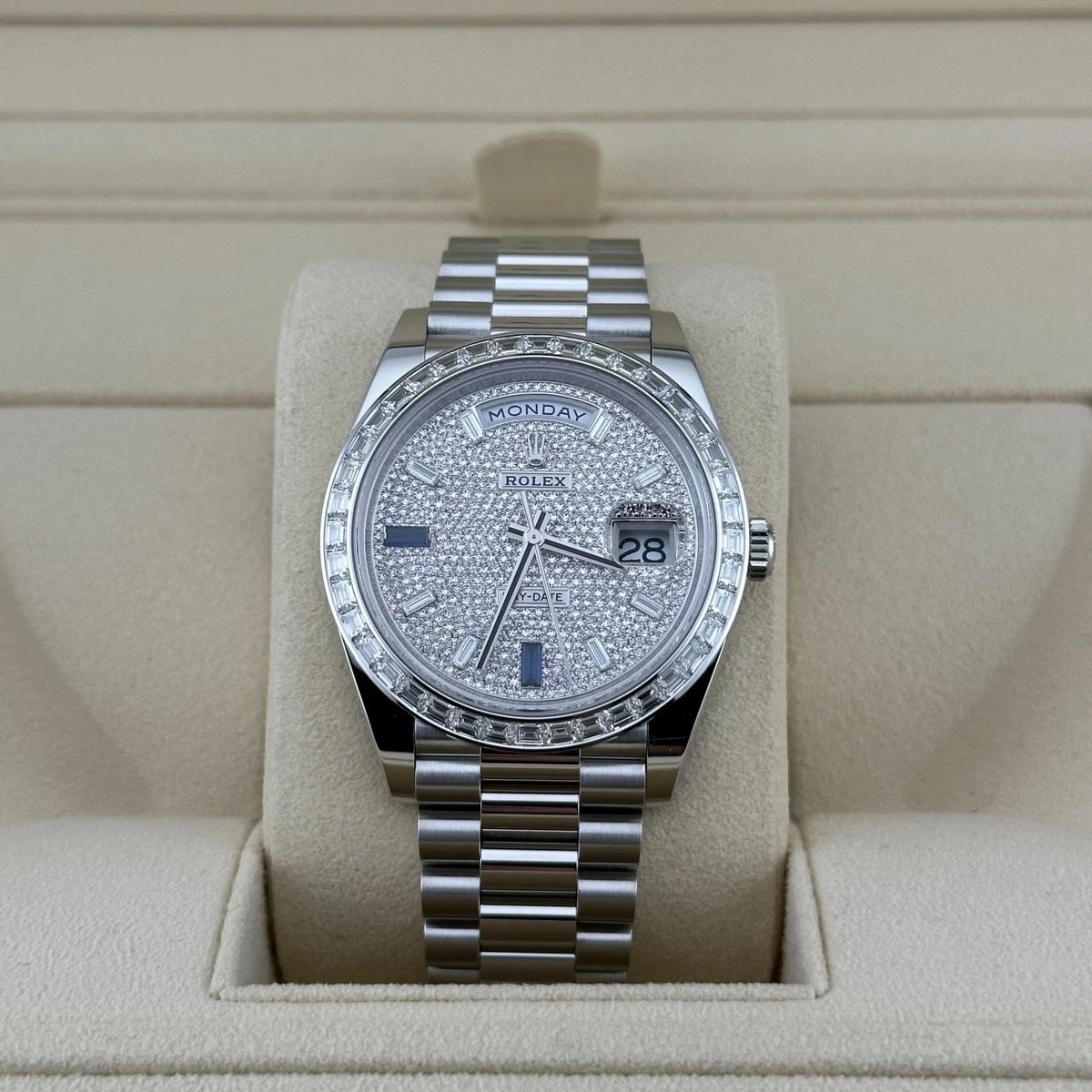 【Super Clone】RLX Day-Date 40mm 228396TBR-0021 Diamonds Sapphires Dial - SILKROAD