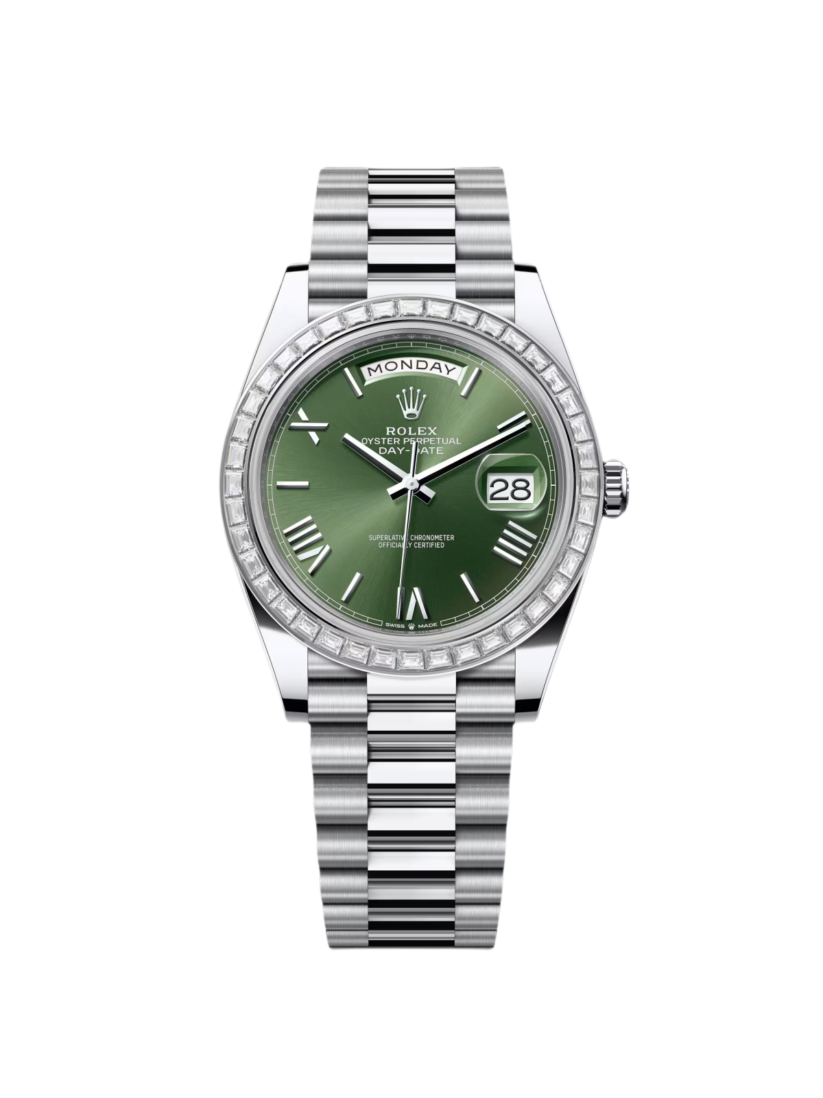 【Super Clone】RLX Day-Date 40mm 228396TBR-0020 Green Roman Dial - SILKROAD
