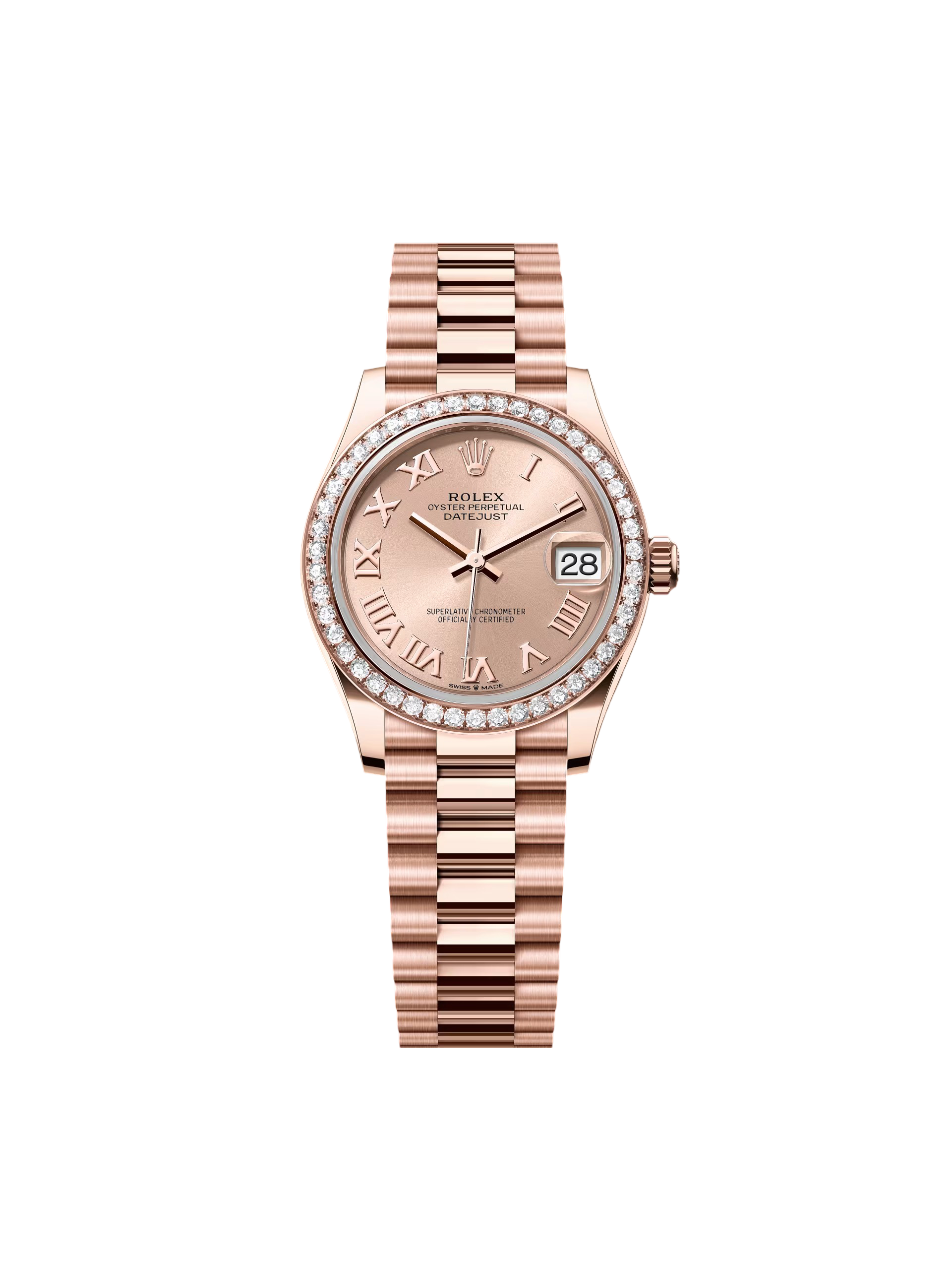 【Super Clone】RLX Datejust m278285RBR-0029 Rosé Roman Dial 31mm - SILKROAD