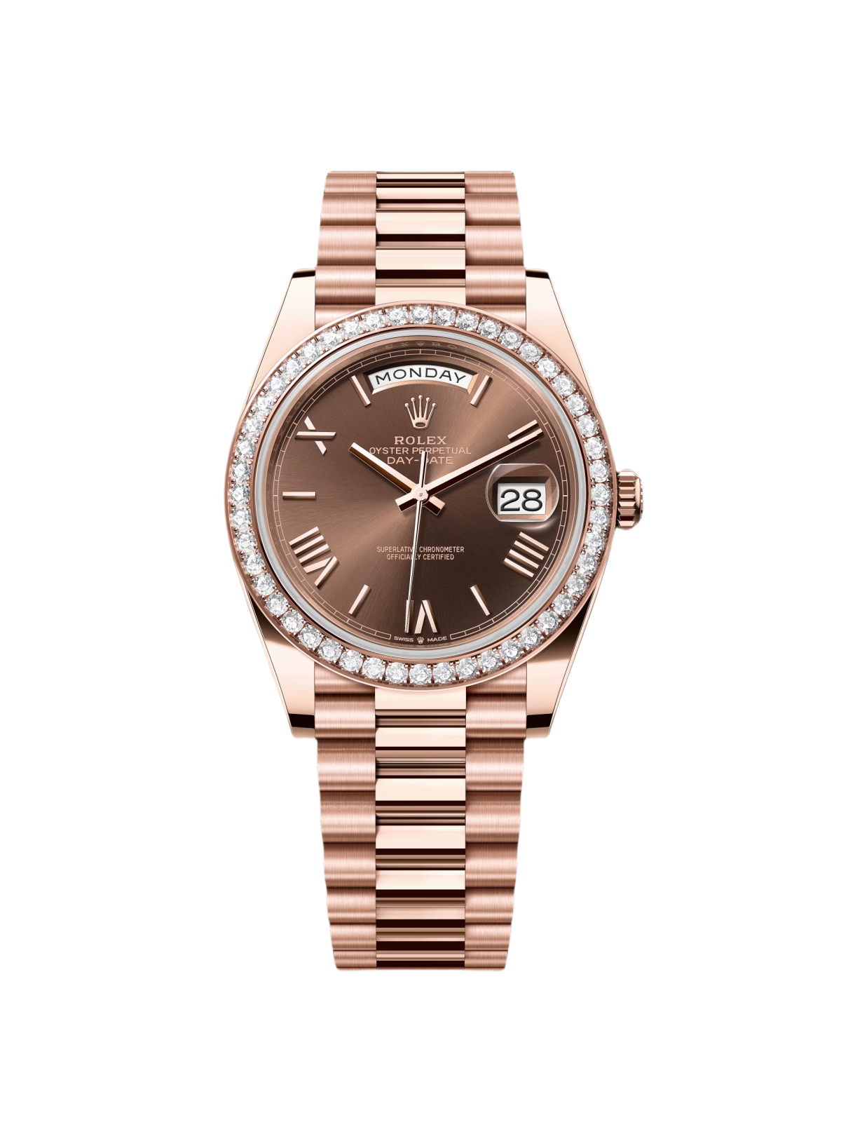 【Super Clone】RLX Day-Date 40mm Chocolate Roman Dial 228345rbr-0009 - SILKROAD