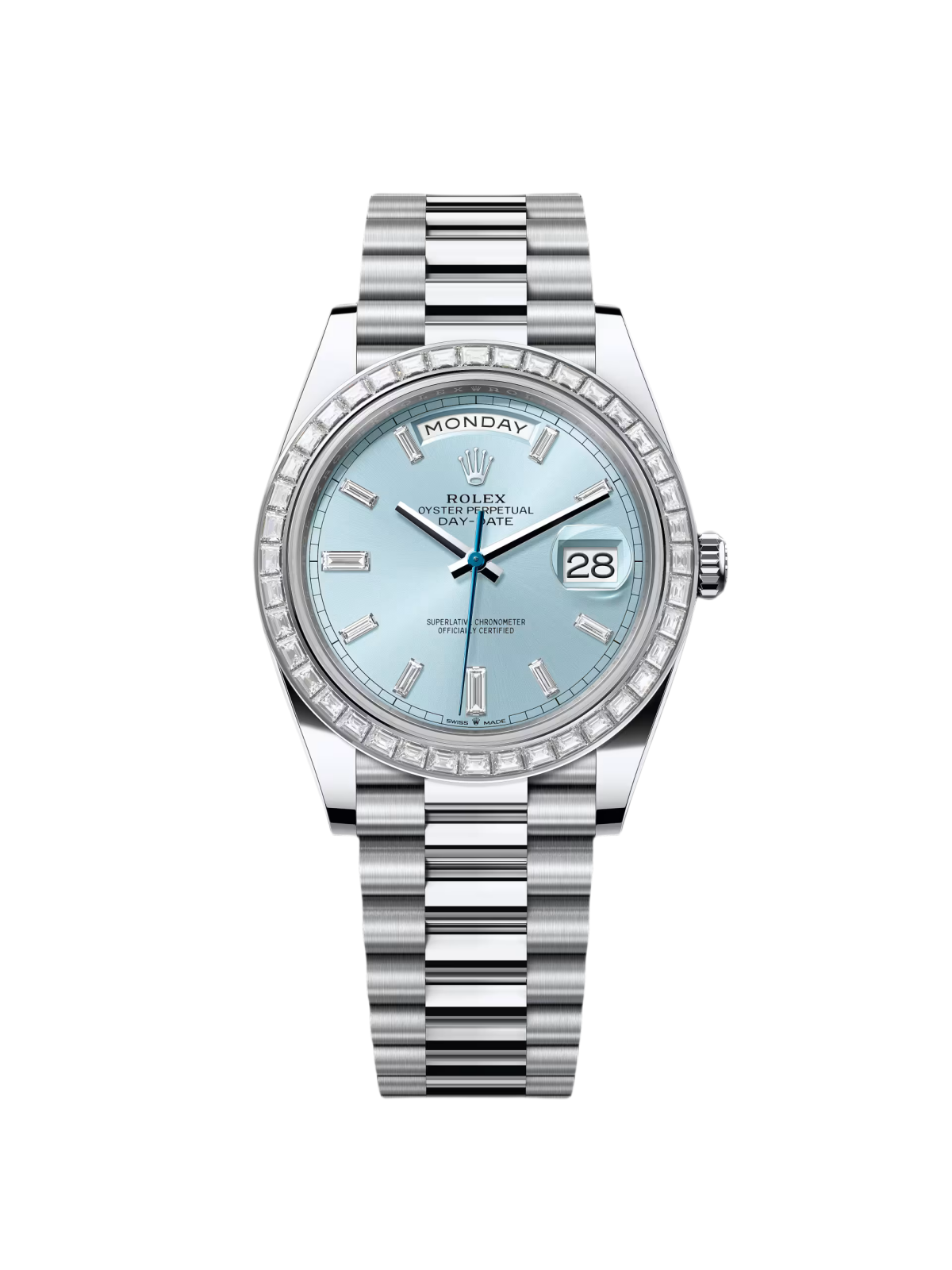 【Super Clone】RLX Day-Date 40mm 228396TBR-0002 Ice Blue Diamonds Dial - SILKROAD