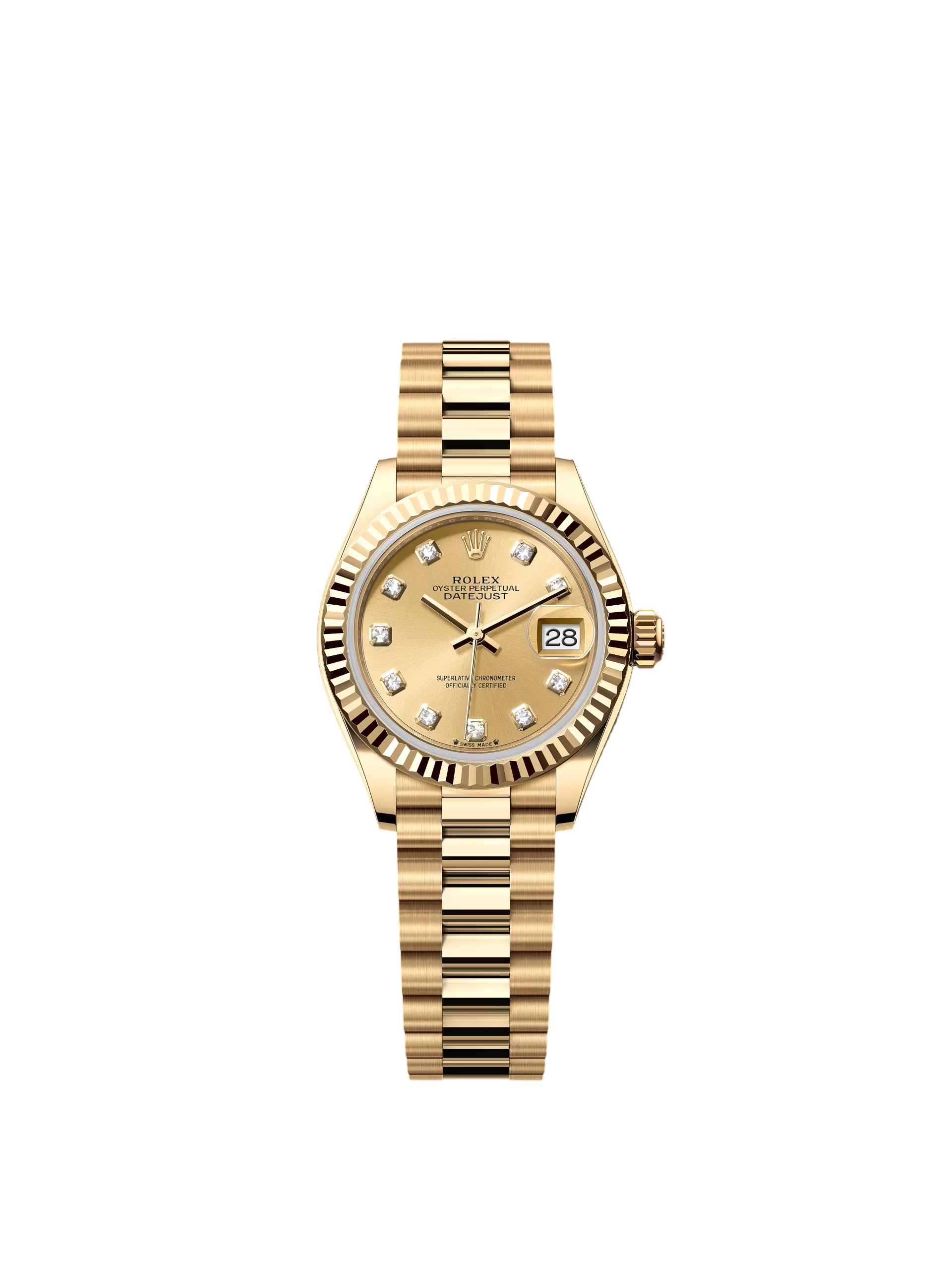 【Super Clone】RLX Lady-Datejust 28mm 279178 Champagne Diamonds Dial - SILKROAD