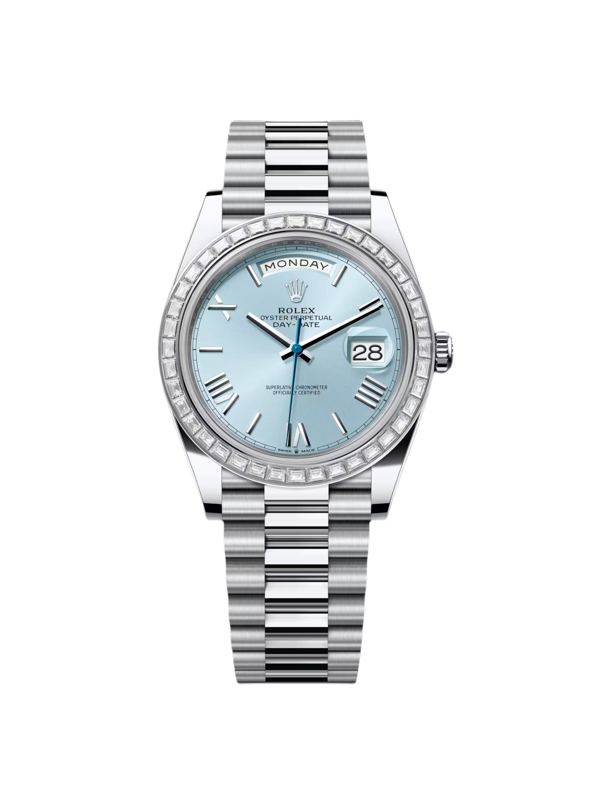 【Super Clone】RLX Day-Date 40mm 228396TBR-0030 Ice Blue Roman Dial - SILKROAD