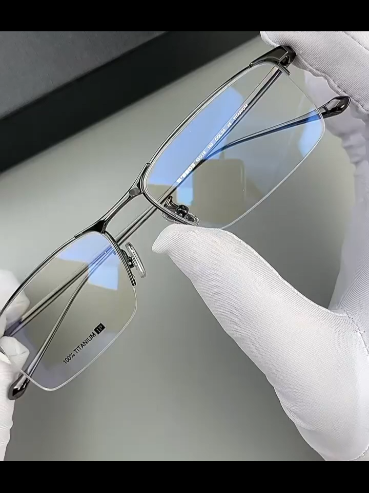 纯钛男款商务半框8803镜片宽55MM