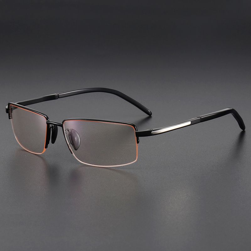 纯钛半框运动款不适合高度近视 镜片宽55 型号8499