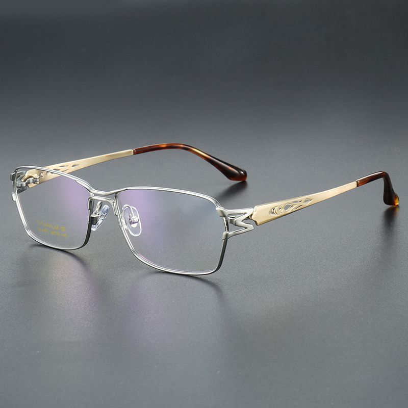纯钛个性镜腿男款 镜片宽59 型号6197