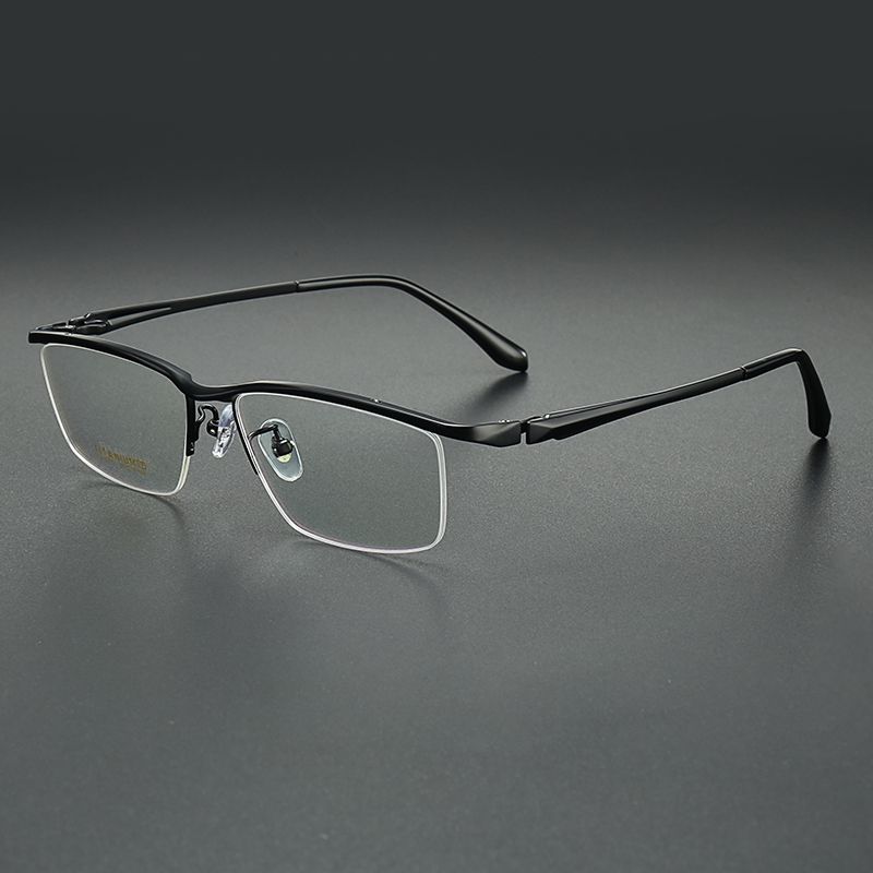 纯钛半框弹性镜腿 镜片宽55 型号6115