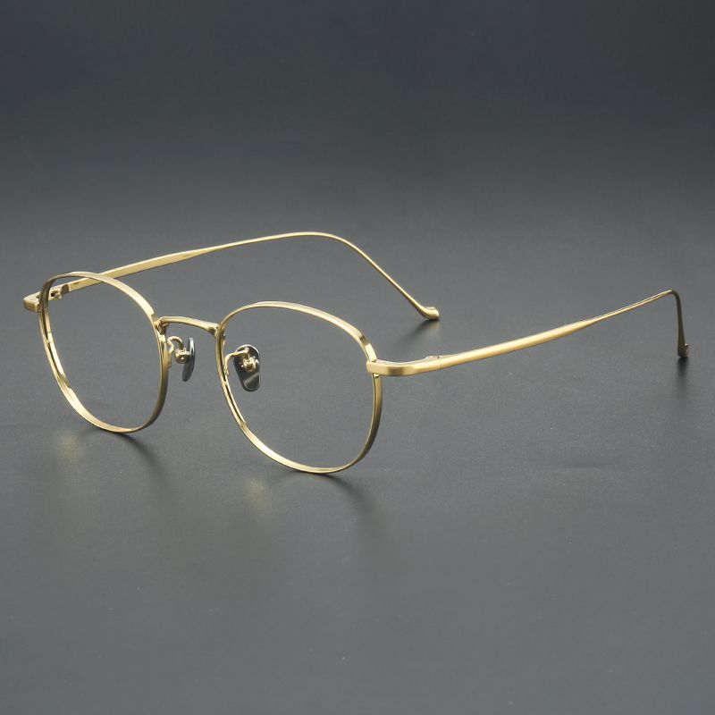 纯钛超轻圆框小框 镜片宽47 型号chord-d