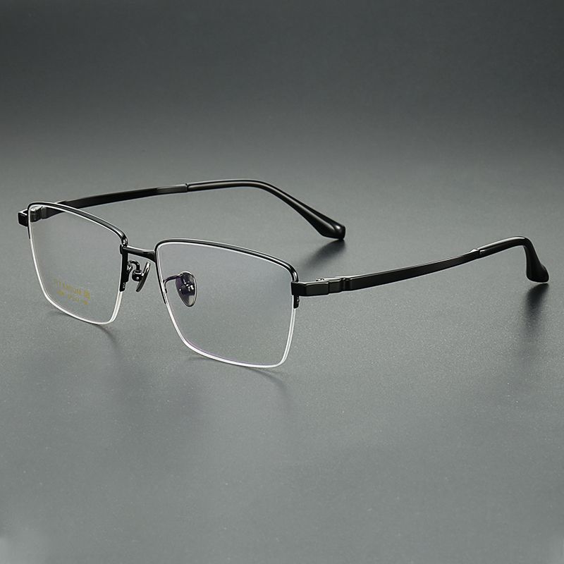 纯钛男款商务半框 镜片宽57 型号2938