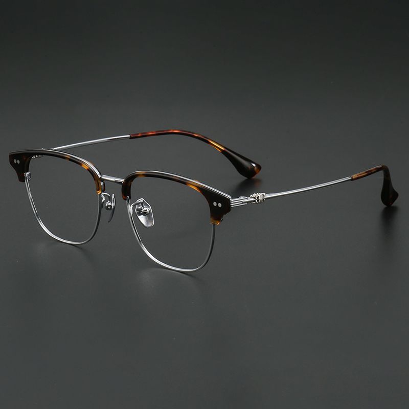 纯钛眉毛架小框男女同款 镜片宽50