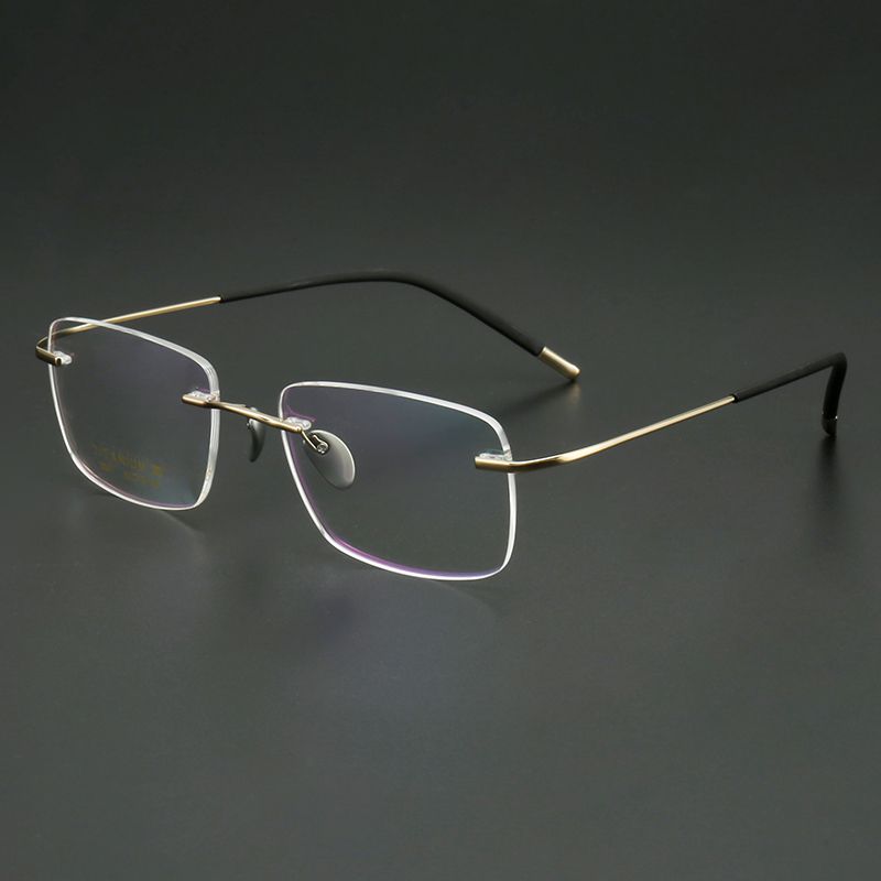 纯钛超轻无框 镜片宽52 型号3241