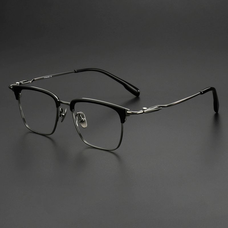 纯钛大框眉毛架 镜片宽52 型号0060